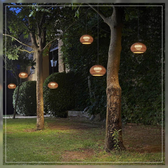 garden lighting trees