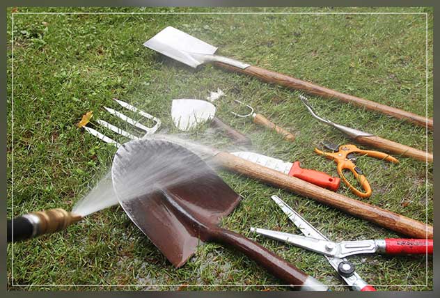 storing garden tools